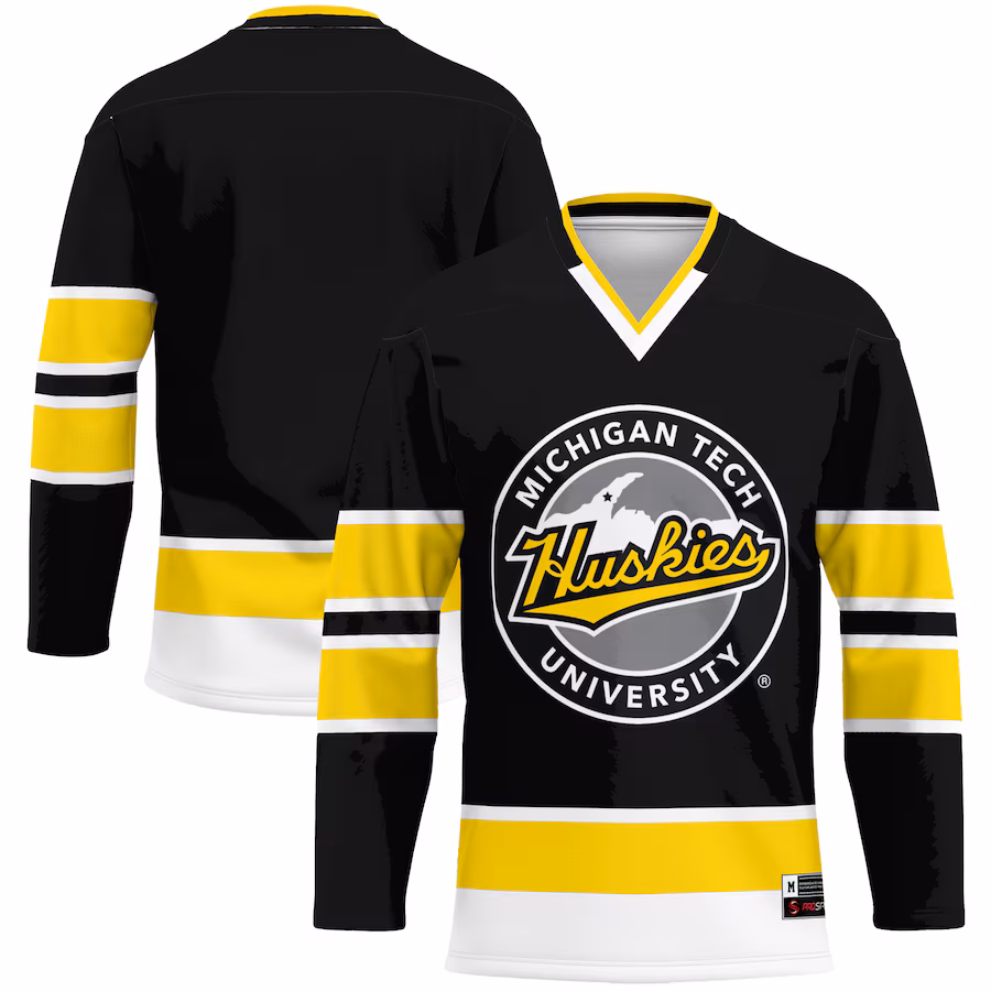 Men's GameDay Greats Gold Michigan Tech Huskies Hockey Jersey - ujerseystore