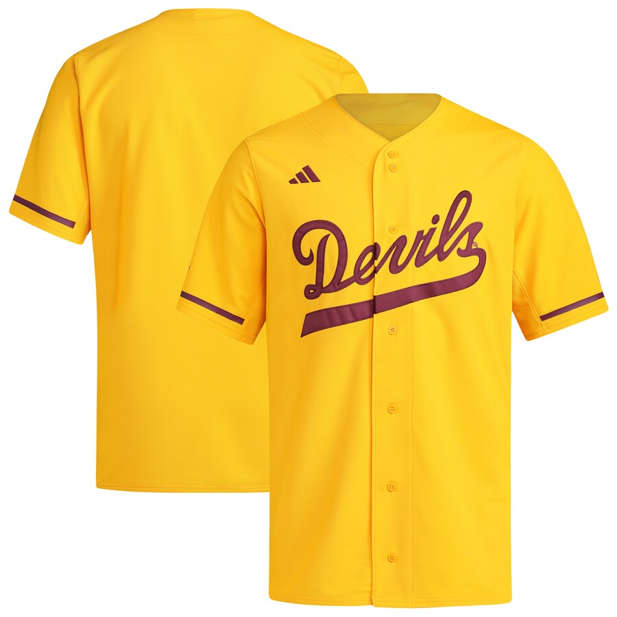 Men's adidas  Gold Arizona State Sun Devils Replica Baseball Jersey - ujerseystore