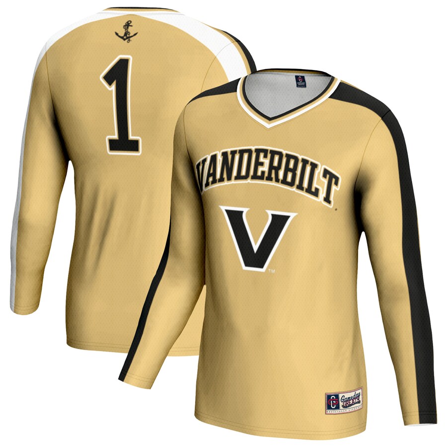 Youth GameDay Greats Gold Vanderbilt Commodores Women's Volleyball Lightweight Fashion Jersey - ujerseystore