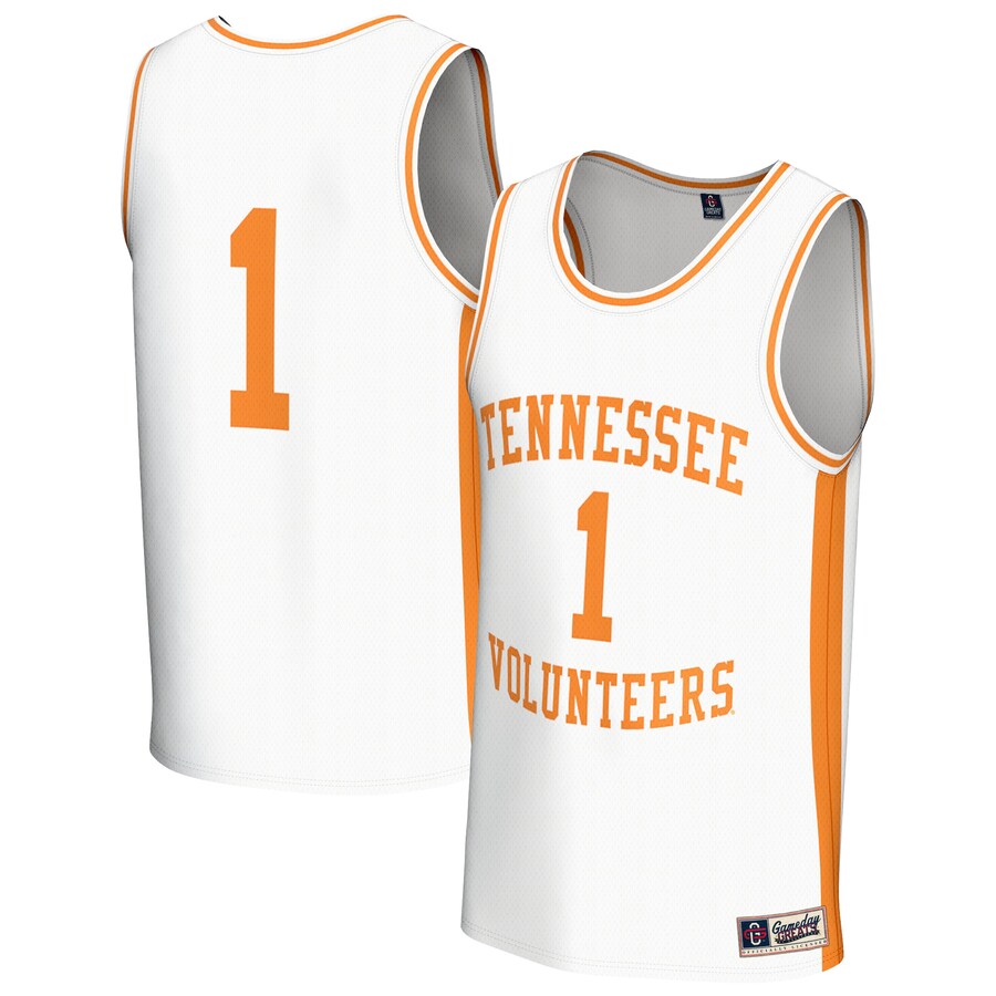 Youth GameDay Greats #1 White Tennessee Volunteers Lightweight Men's Basketball Fashion Jersey - ujerseystore