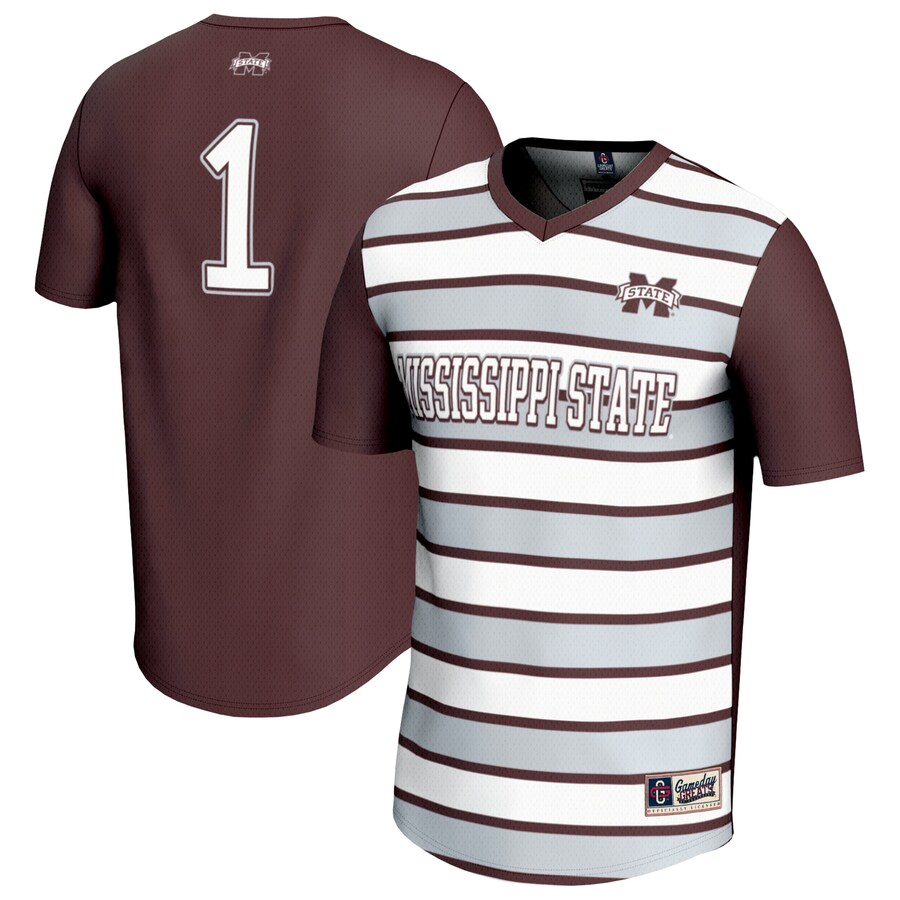 Youth GameDay Greats #1 Maroon Mississippi State Bulldogs Lightweight Soccer Fashion Jersey - ujerseystore