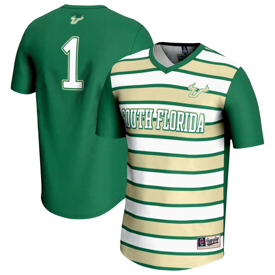 Youth GameDay Greats #1 Green South Florida Bulls Lightweight Soccer Fashion Jersey - ujerseystore