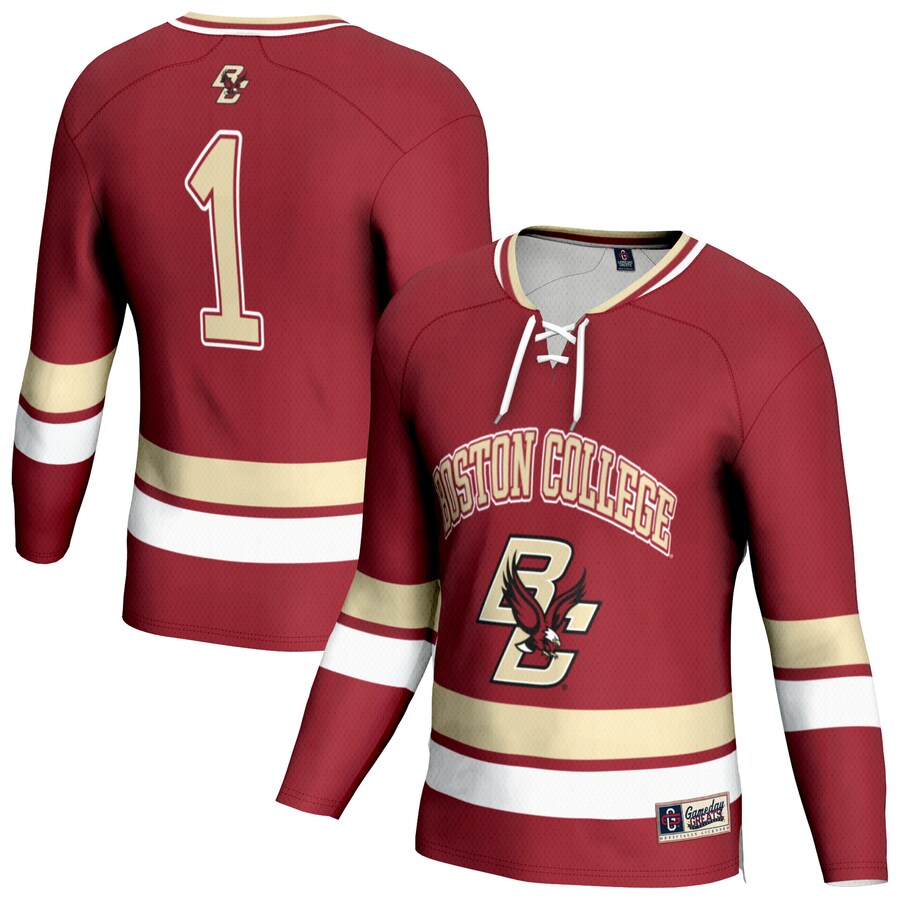 Youth GameDay Greats  Maroon Boston College Eagles Lightweight Men's Hockey Team Fashion Jersey - ujerseystore