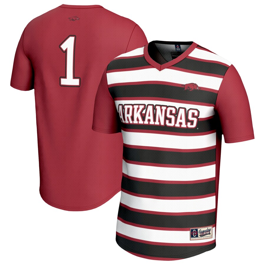 Unisex GameDay Greats #1 Cardinal Arkansas Razorbacks Lightweight Soccer Fashion Jersey - ujerseystore