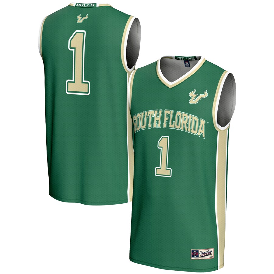 Youth GameDay Greats #1 Green South Florida Bulls Lightweight Basketball Jersey - ujerseystore
