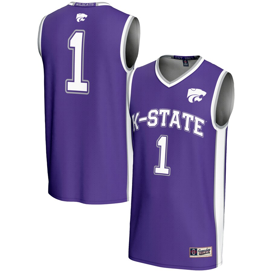 Unisex GameDay Greats #1 Purple Kansas State Wildcats Lightweight Basketball Jersey - ujerseystore