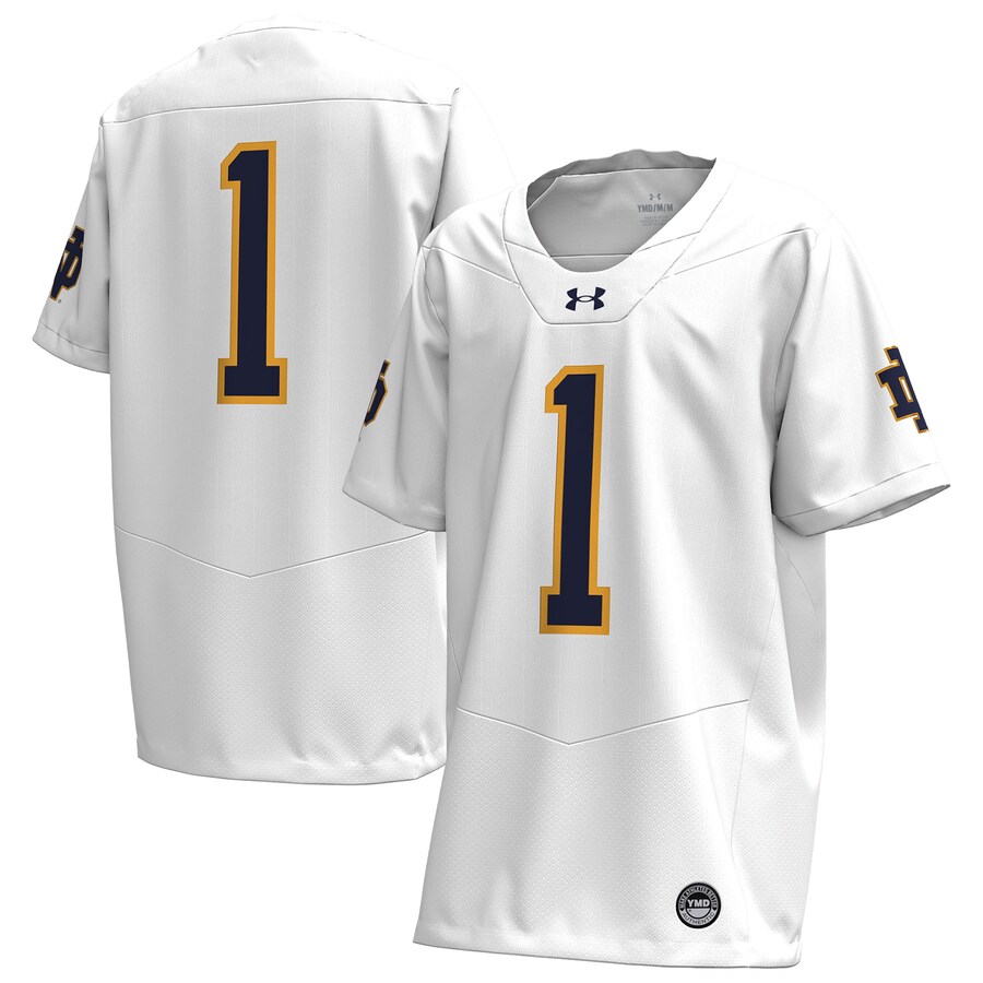 Youth Under Armour  White Notre Dame Fighting Irish Replica Football Jersey - ujerseystore