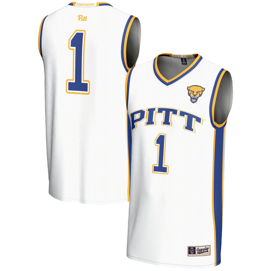 Youth GameDay Greats #1 White Pitt Panthers Lightweight Basketball Jersey - ujerseystore