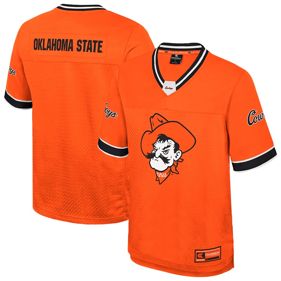 Men's Colosseum  Orange Oklahoma State Cowboys Nothing But The Hits Football Jersey - ujerseystore