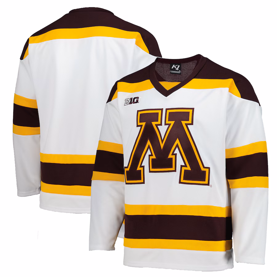 Men's  White Minnesota Golden Gophers Replica Hockey Jersey - ujerseystore
