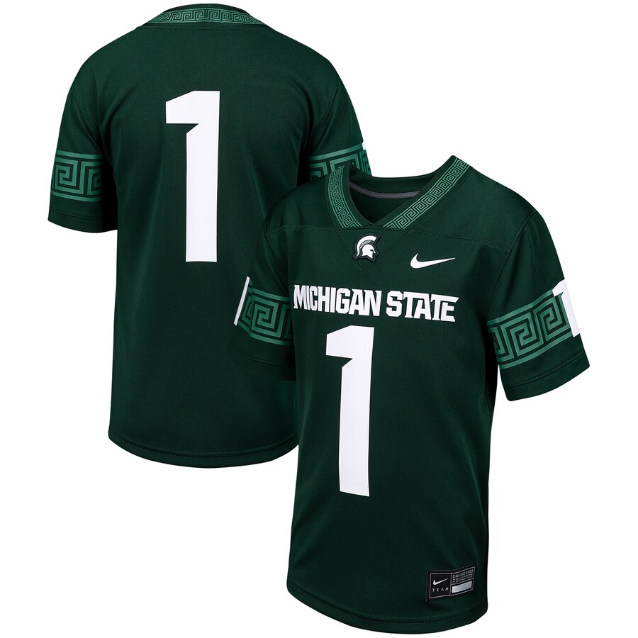 Youth Nike # Green Michigan State Spartans Football Game Jersey - ujerseystore