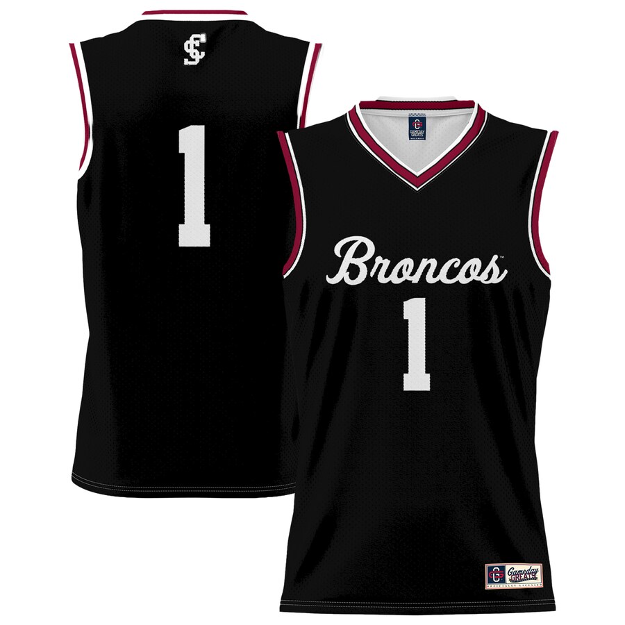 Youth GameDay Greats #1 Black Santa Clara Broncos Lightweight Collegiate Basketball Fashion Jersey - ujerseystore