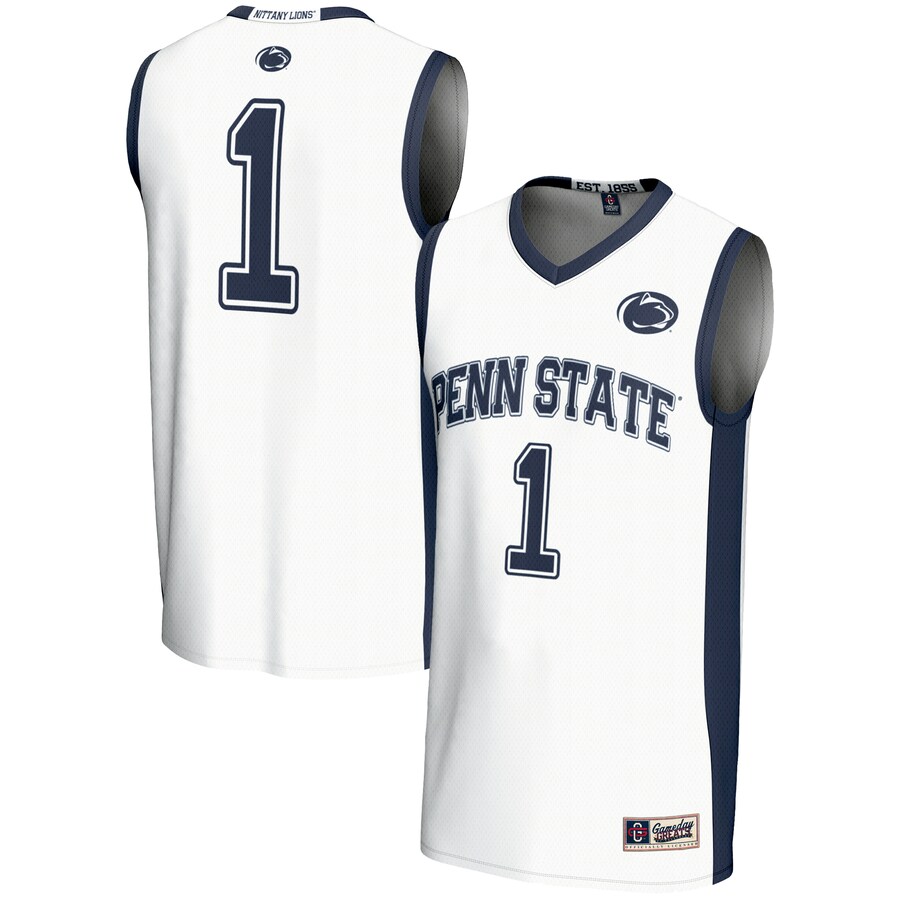 Youth GameDay Greats White #1 Penn State Nittany Lions Lightweight Basketball Jersey - ujerseystore