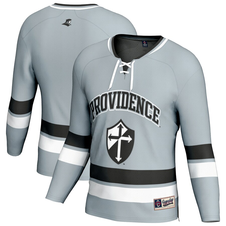 Youth GameDay Greats Silver Providence Friars Spirit Hockey Jersey - ujerseystore