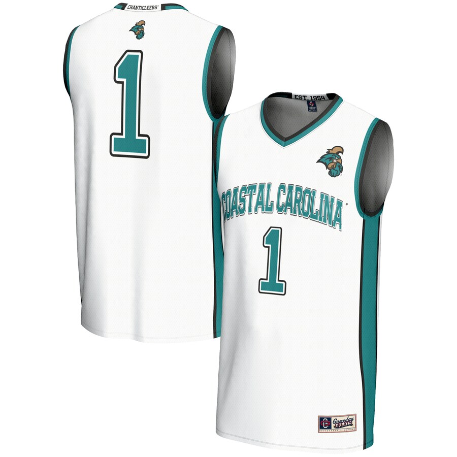Unisex GameDay Greats White  Coastal Carolina Chanticleers #1 Basketball Jersey - ujerseystore