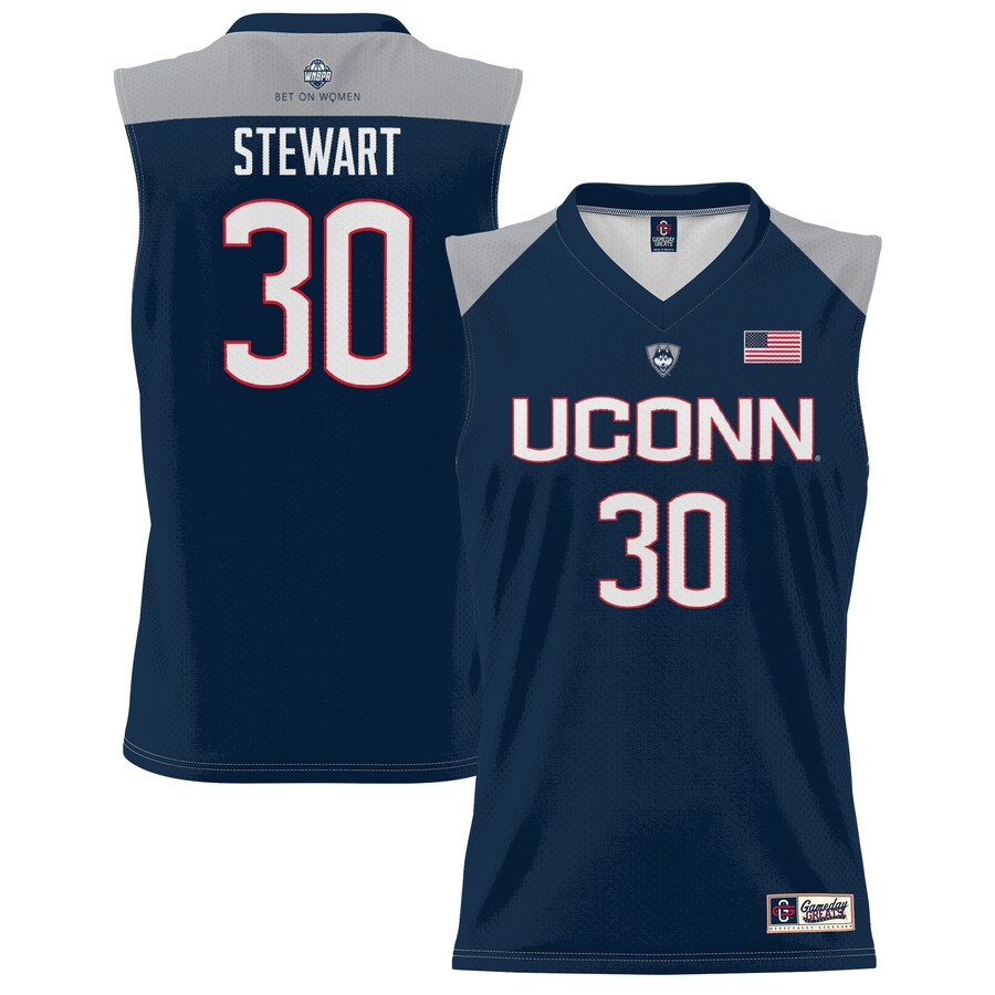 Youth GameDay Greats Breanna Stewart Navy UConn Huskies Lightweight Basketball Alumni Jersey - ujerseystore