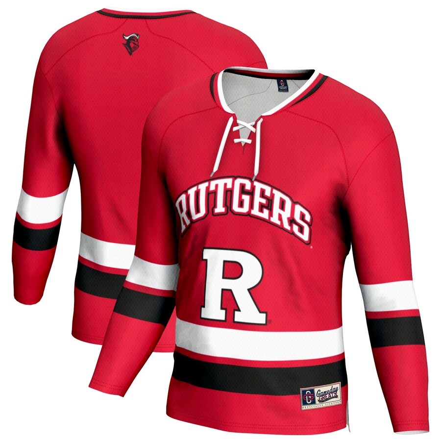 Men's GameDay Greats Scarlet Rutgers Scarlet Knights Hockey Jersey - ujerseystore