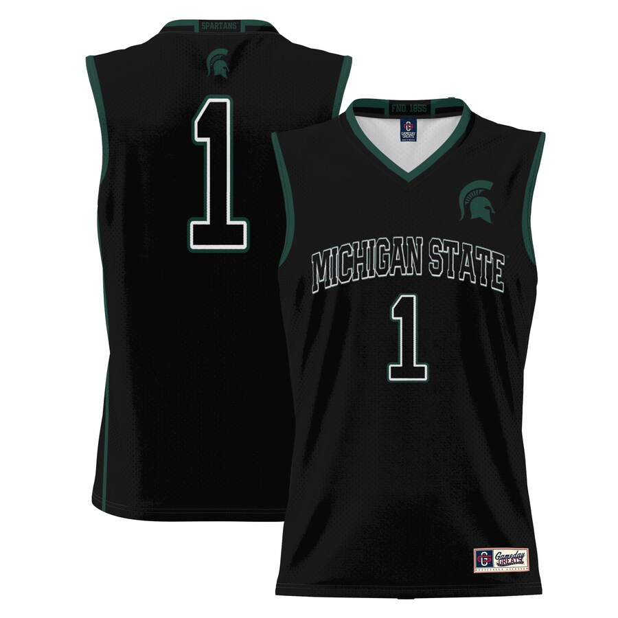 Male GameDay Greats #1  Black Michigan State Spartans  Lightweight Basketball Jersey - ujerseystore