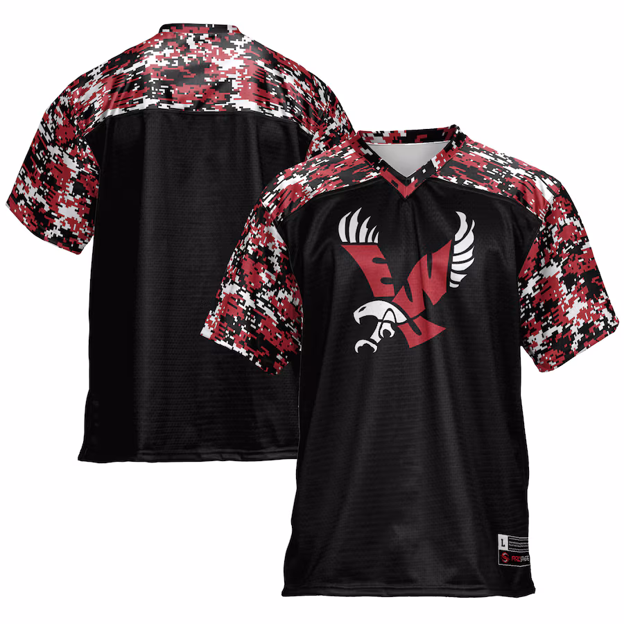 Men's GameDay Greats Black Eastern Washington Eagles Football Jersey - ujerseystore