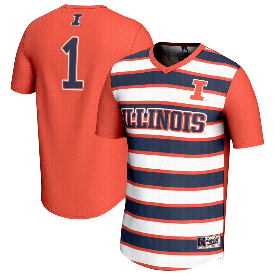 Youth GameDay Greats #1 Orange Illinois Fighting Illini Lightweight Soccer Fashion Jersey - ujerseystore