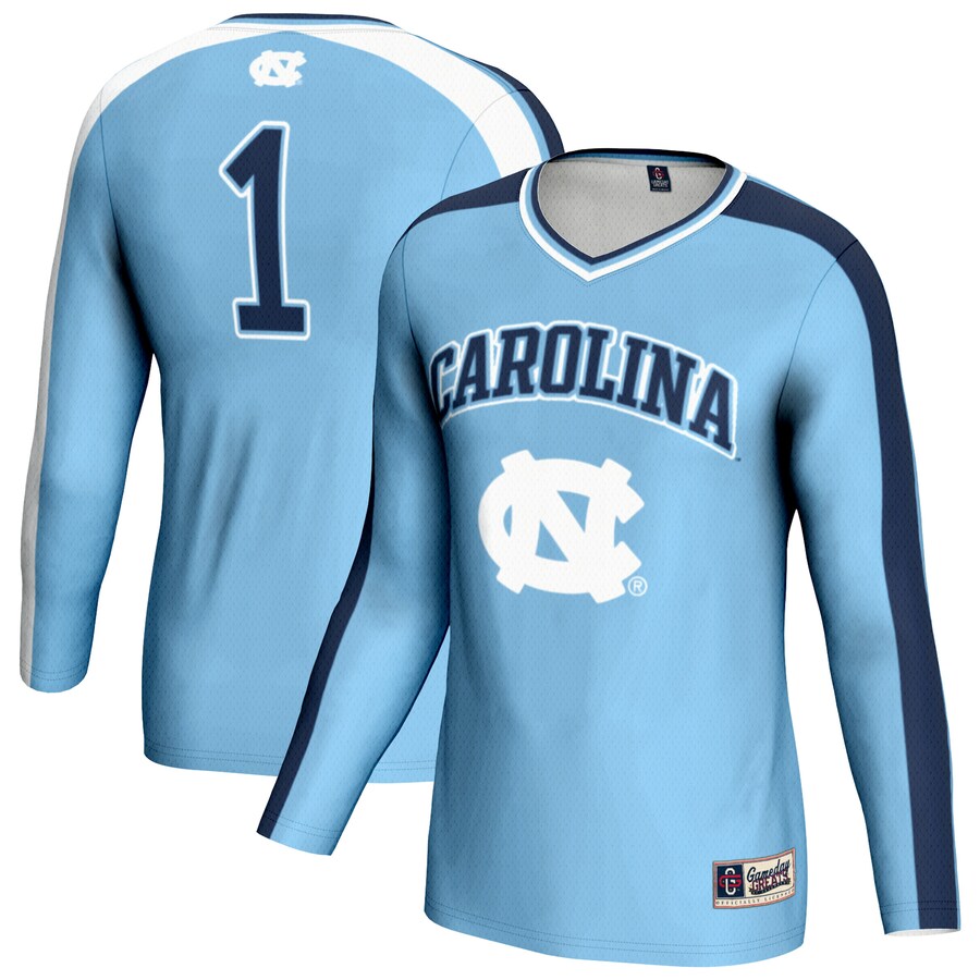 Unisex GameDay Greats Light Blue North Carolina Tar Heels #1 Lightweight Volleyball Fashion Jersey - ujerseystore