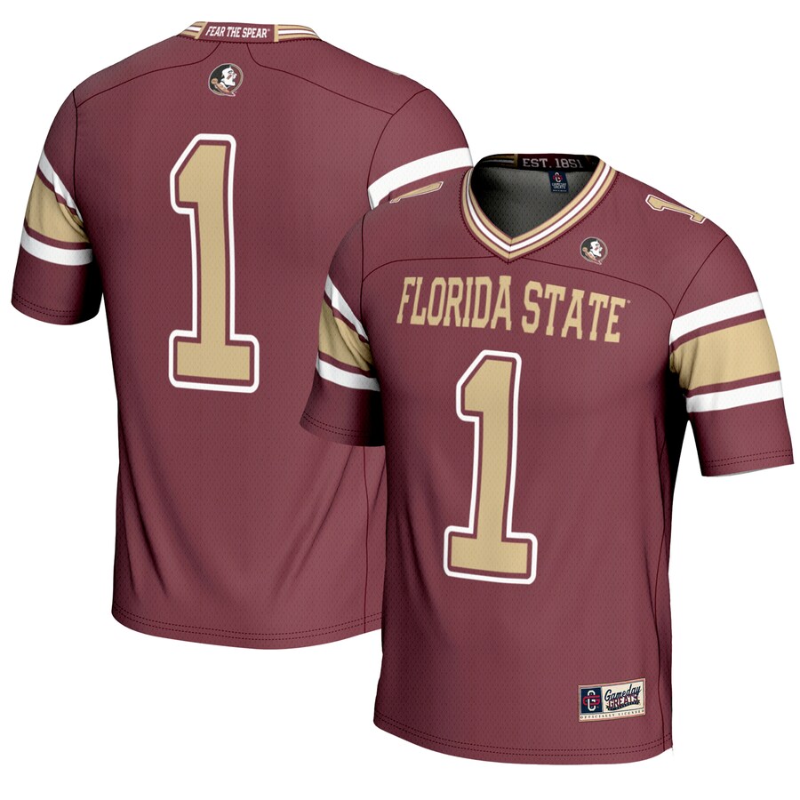 Youth GameDay Greats #1 Garnet Florida State Seminoles Endzone Football Jersey - ujerseystore