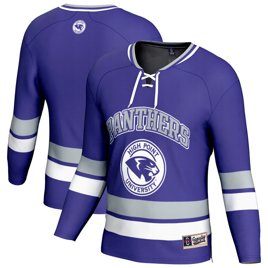 Men's GameDay Greats Purple High Point Panthers Hockey Jersey - ujerseystore