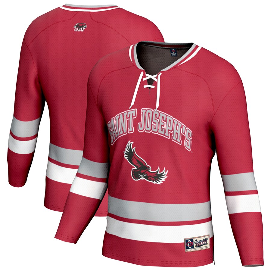 Unisex GameDay Greats Crimson Saint Joseph's Hawks Spirit Hockey Jersey - ujerseystore