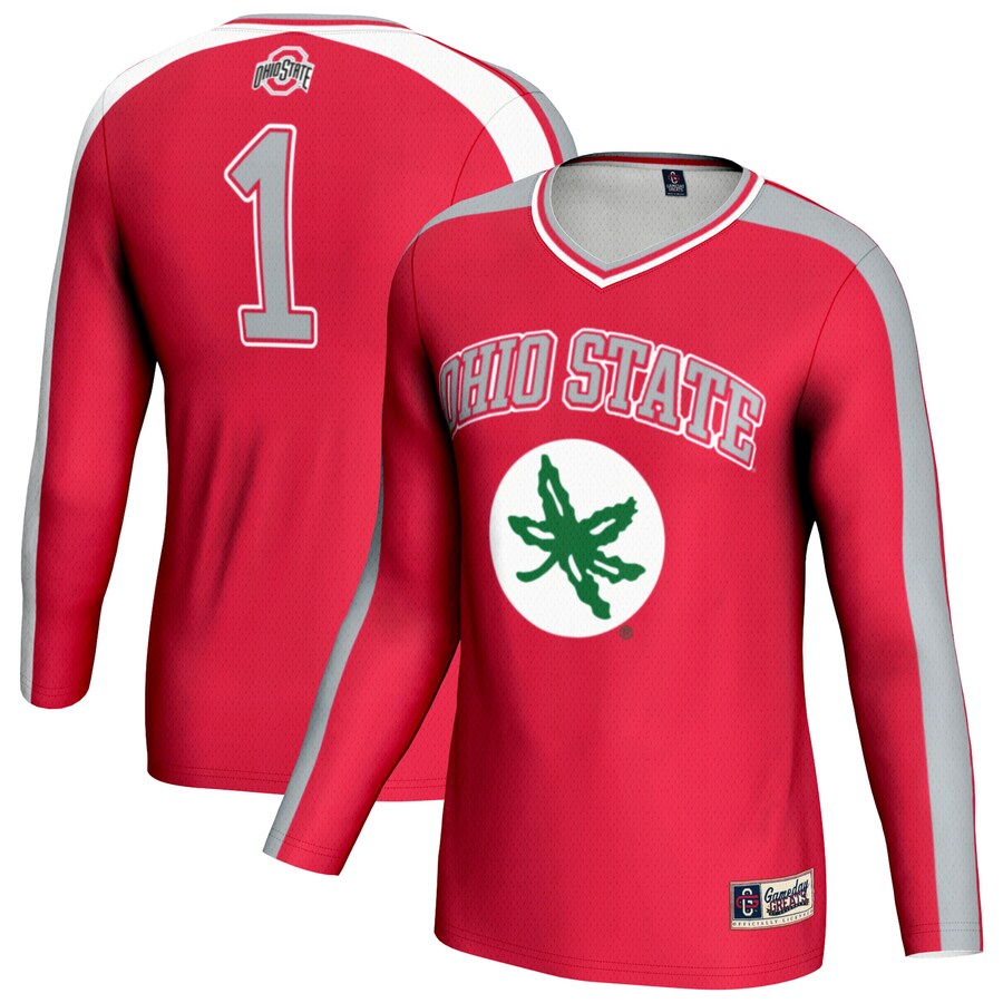 Youth GameDay Greats Scarlet Ohio State Buckeyes #1 Lightweight Volleyball Fashion Jersey - ujerseystore