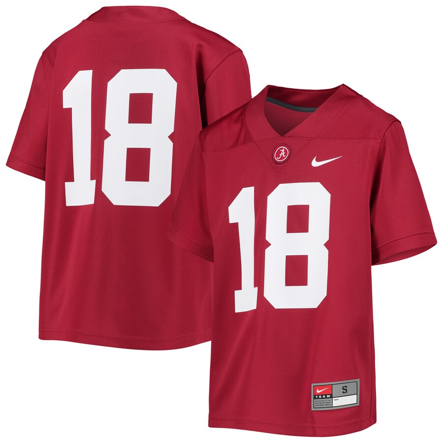 Youth Nike #18 Crimson Alabama Crimson Tide Untouchable Football Team Jersey - ujerseystore
