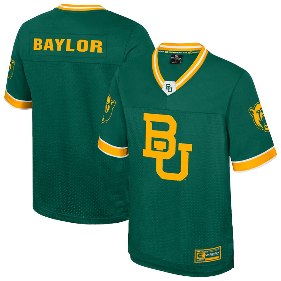 Men's Colosseum  Green Baylor Bears Nothing But The Hits Football Jersey - ujerseystore