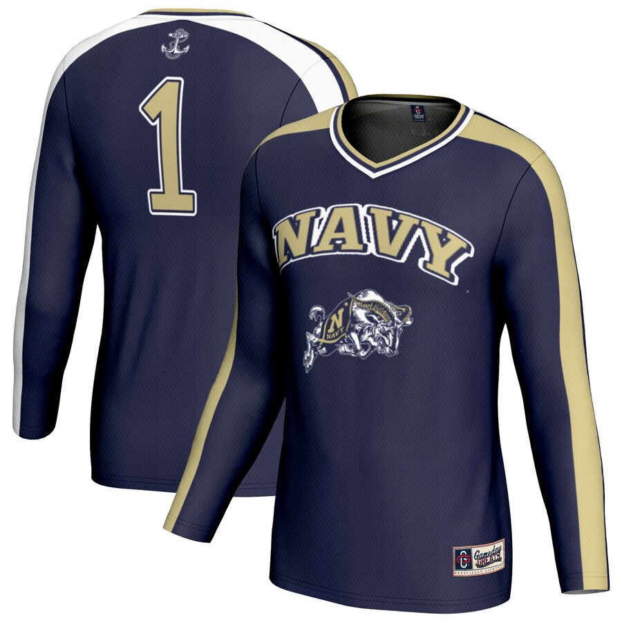 Unisex GameDay Greats Navy Navy Midshipmen #1 Lightweight Volleyball Fashion Jersey - ujerseystore
