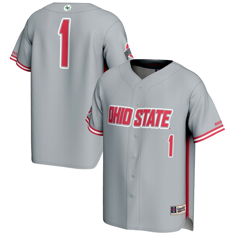Youth GameDay Greats #1 Gray Ohio State Buckeyes Lightweight Baseball Jersey - ujerseystore
