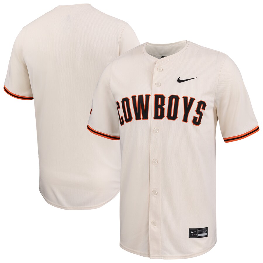 Men's Nike Natural Oklahoma State Cowboys Limited Baseball Jersey - ujerseystore