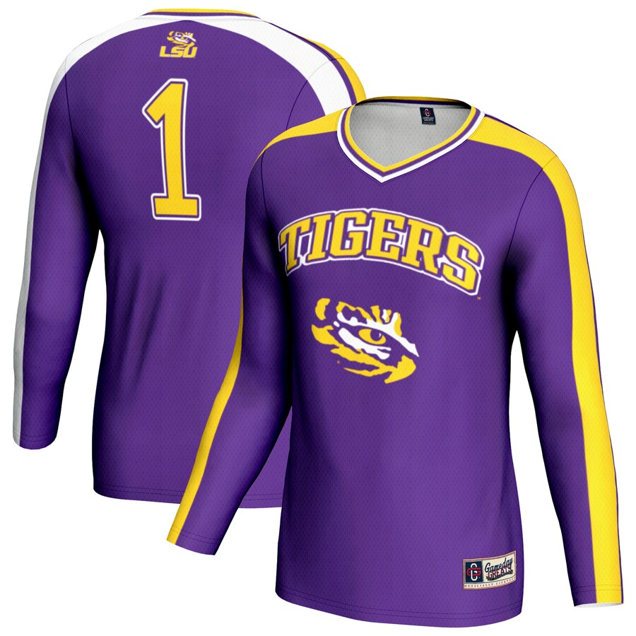 Youth GameDay Greats Purple LSU Tigers #1 Lightweight Volleyball Fashion Jersey - ujerseystore