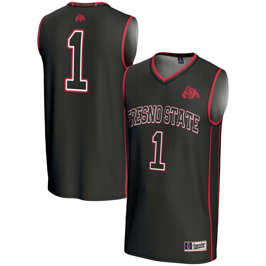 Youth GameDay Greats Black #1 Fresno State Bulldogs Lightweight Basketball Jersey - ujerseystore