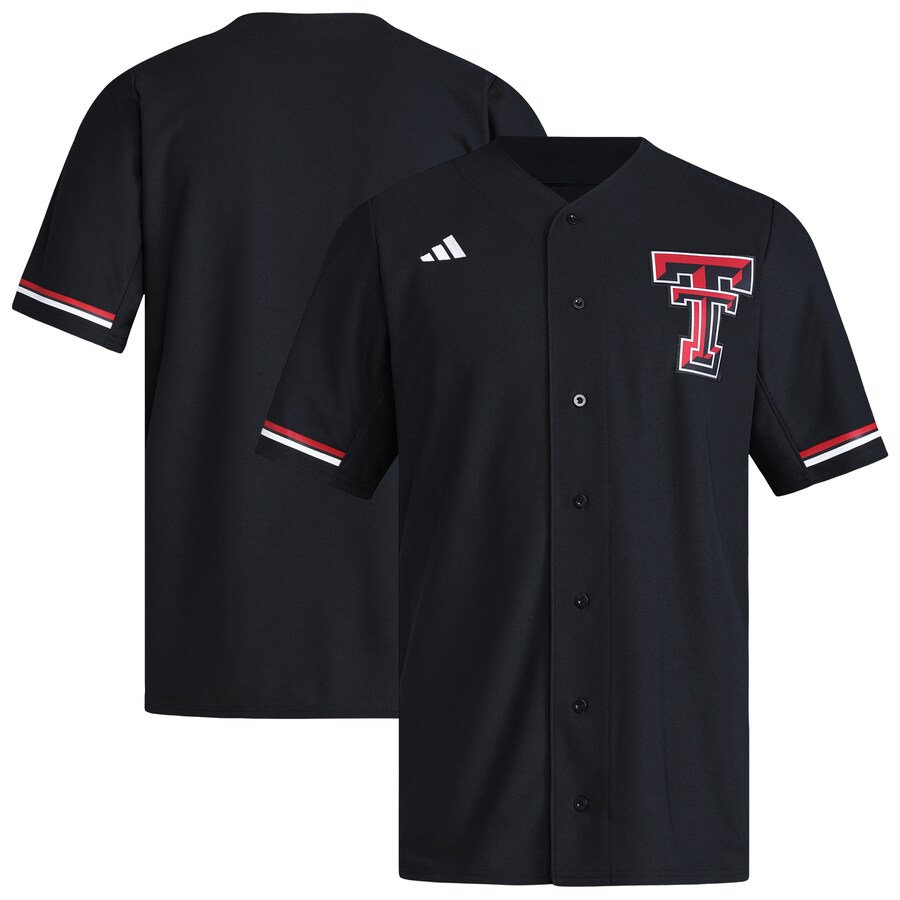 Men's adidas  Black Texas Tech Red Raiders Replica Baseball Jersey - ujerseystore