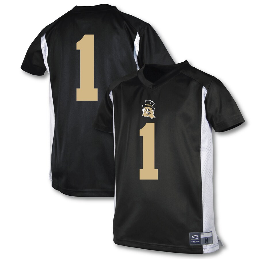 Youth Garb #1 Black Wake Forest Demon Deacons Football Jersey - ujerseystore
