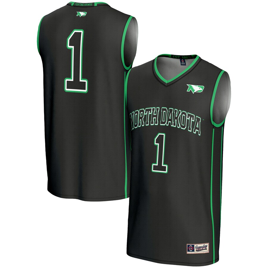 Youth GameDay Greats #1 Black North Dakota Lightweight Basketball Fashion Jersey - ujerseystore