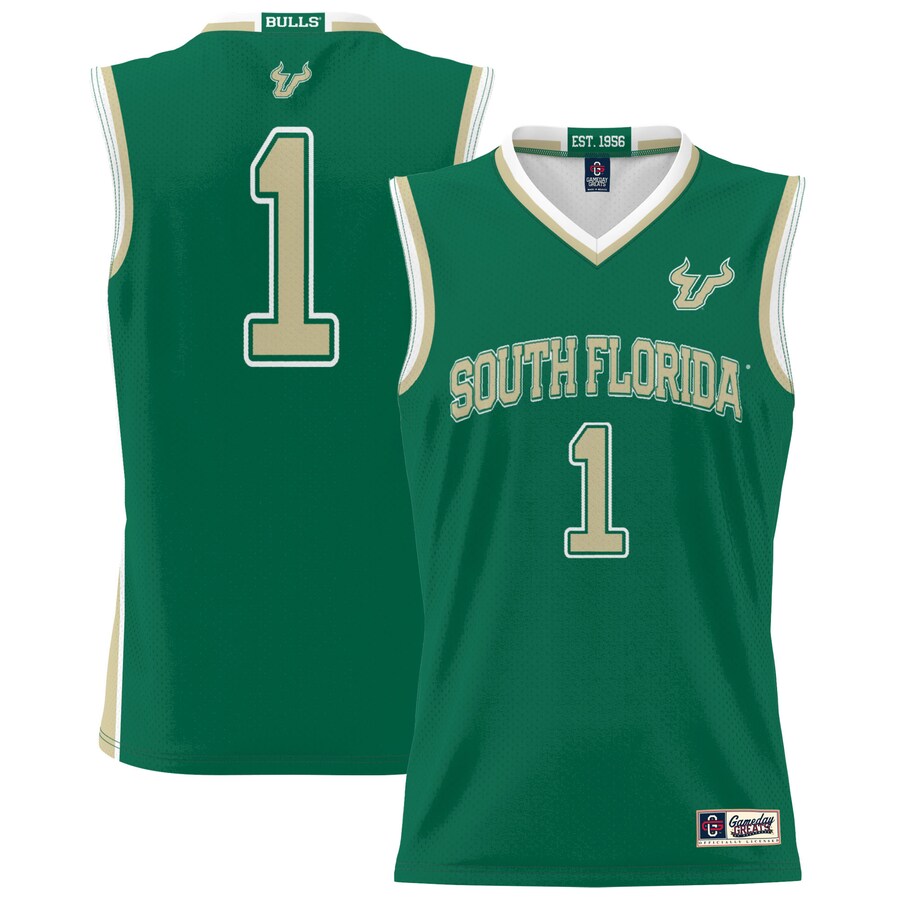 Unisex GameDay Greats #1 Green South Florida Bulls Lightweight Basketball Jersey - ujerseystore