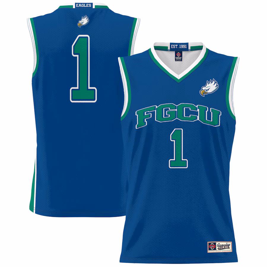 Men's GameDay Greats Blue #1 Florida Gulf Coast Eagles Lightweight Basketball Jersey - ujerseystore