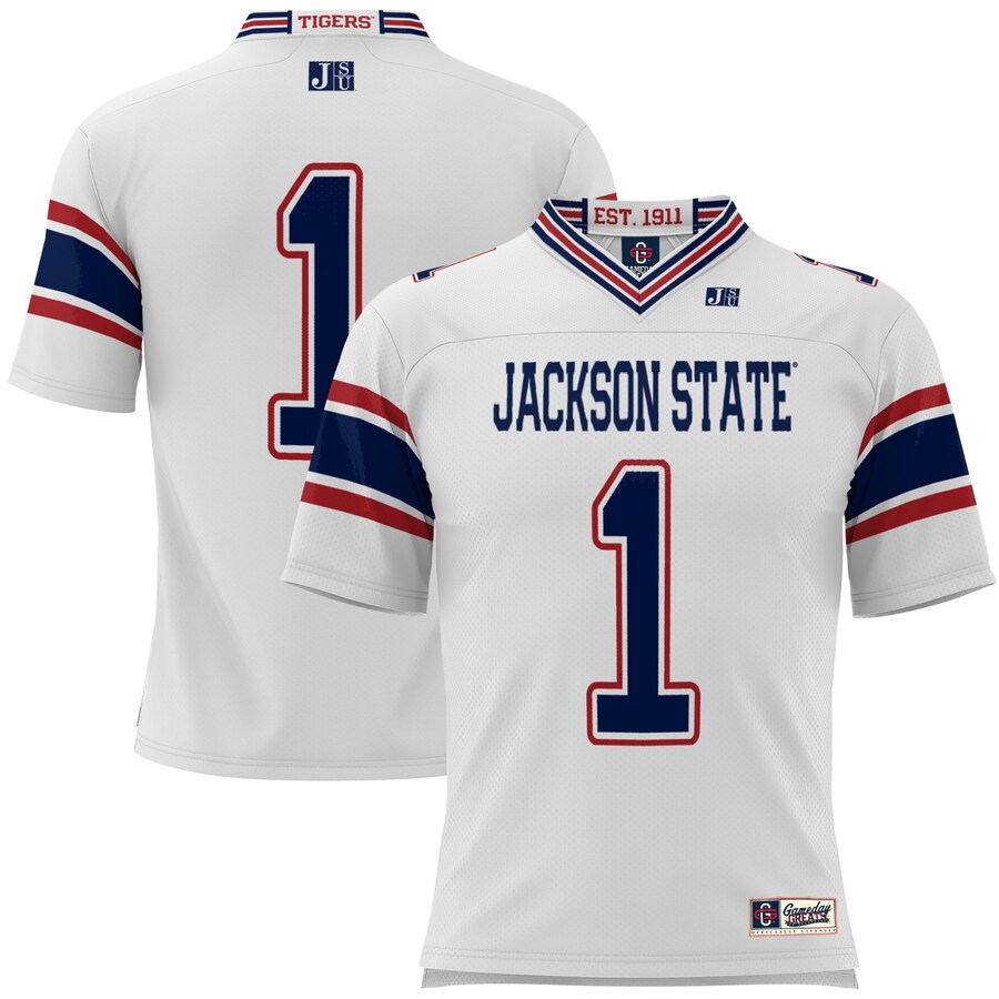 Youth GameDay Greats #1 White Jackson State Tigers Football Jersey - ujerseystore