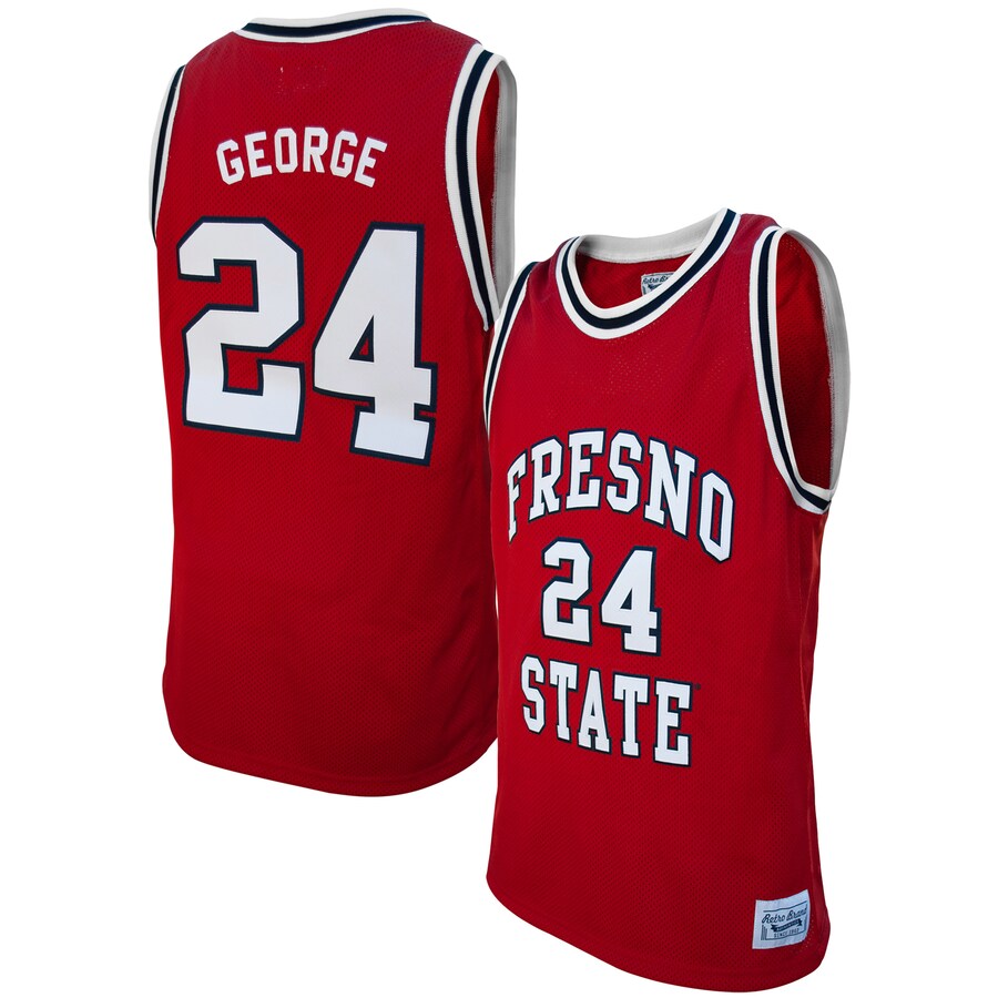 Men's Original Retro Brand Paul George Red Fresno State Bulldogs Alumni Basketball Jersey - ujerseystore