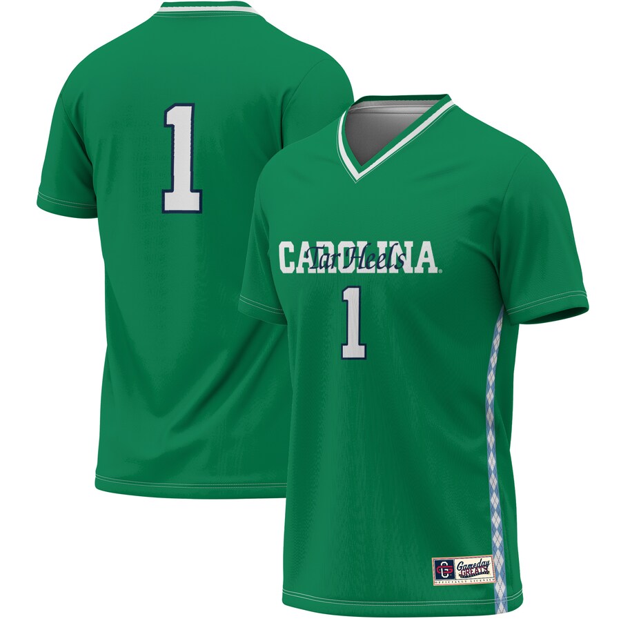 Youth GameDay Greats #1 Green North Carolina Tar Heels Women's Soccer Lightweight Fashion Goalie Jersey - ujerseystore