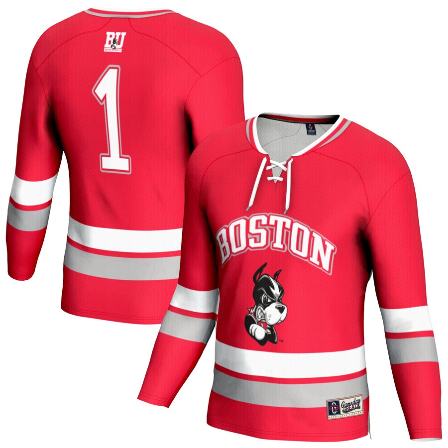 Unisex GameDay Greats  Scarlet Boston University Lightweight Men's Hockey Team Fashion Jersey - ujerseystore