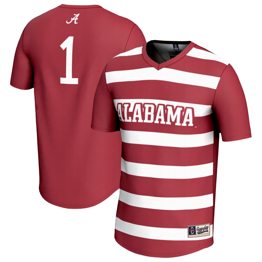 Unisex GameDay Greats #1 Crimson Alabama Crimson Tide Lightweight Soccer Fashion Jersey - ujerseystore
