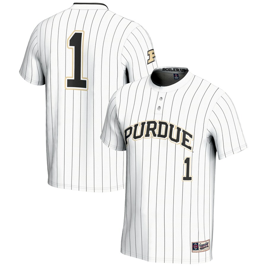 GameDay Greats #1 White Purdue Boilermakers Lightweight Softball Jersey - ujerseystore