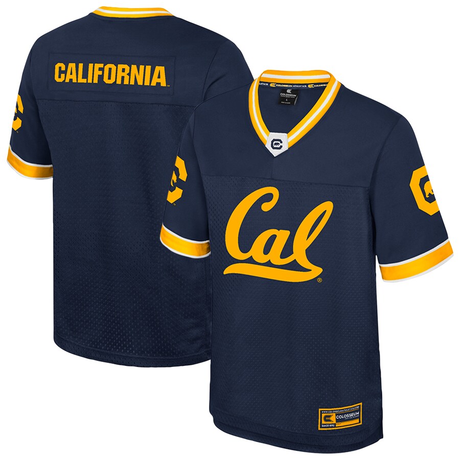 Men's Colosseum  Navy Cal Bears Nothing But The Hits Football Jersey - ujerseystore