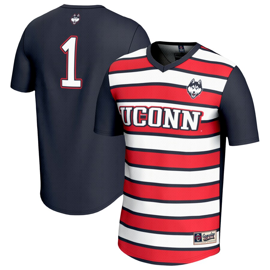 Youth GameDay Greats #1 Navy UConn Huskies Lightweight Soccer Fashion Jersey - ujerseystore