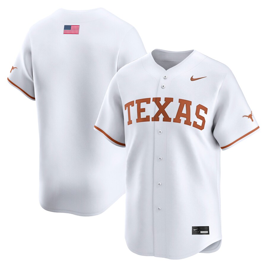Men's Nike White Texas Longhorns College Limited Baseball Jersey - ujerseystore